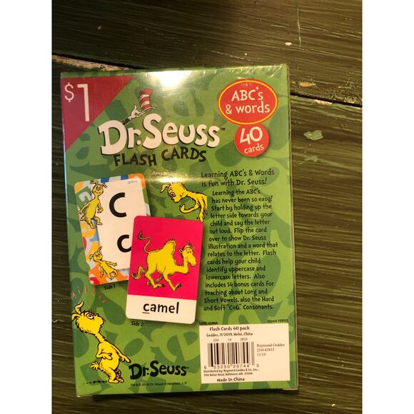 Dr. Seuss ABCs and Words Flash Cards 40 Cards - Picture 3 of 3